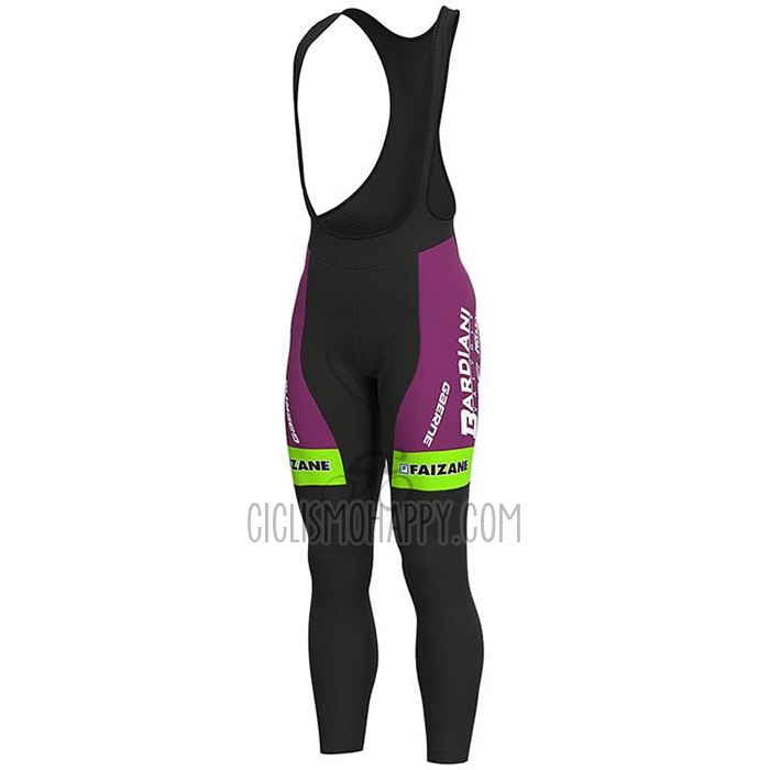 Bardiani Csf Cycling Jersey Bib Tight 2020 Men Long Sleeve Purple Green